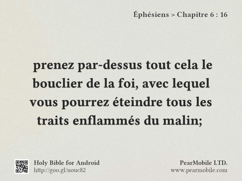 Éphésiens, Chapitre 6:16